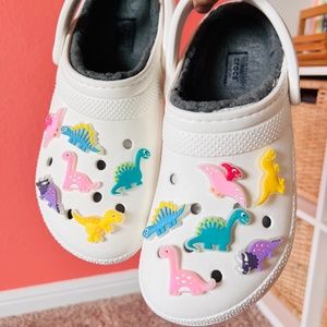 Set of 12 Glow in the Dark Dinosaur Crocs Shoe Charms